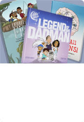 Children’s book cartoon illustration with bold characters by Toonjam