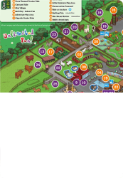 Cartoon-style illustrated map for parks and attractions by Toonjam